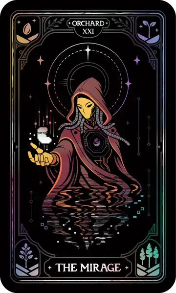 Mirage heirloom tarot card, representing the Cashu protocol